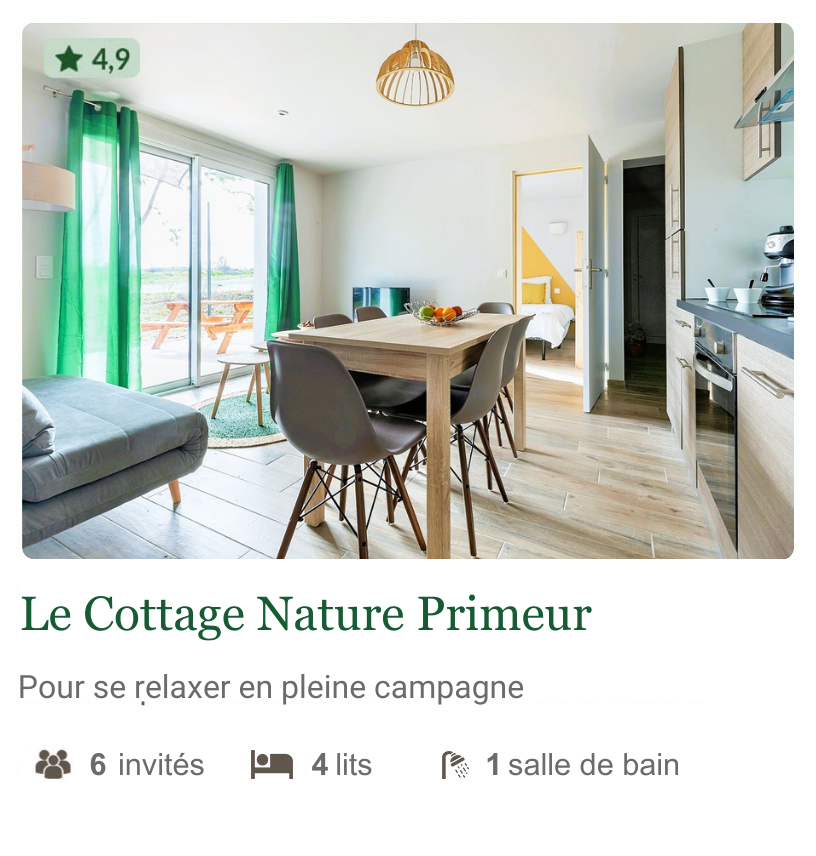 Cottage Nature Primeur tarn